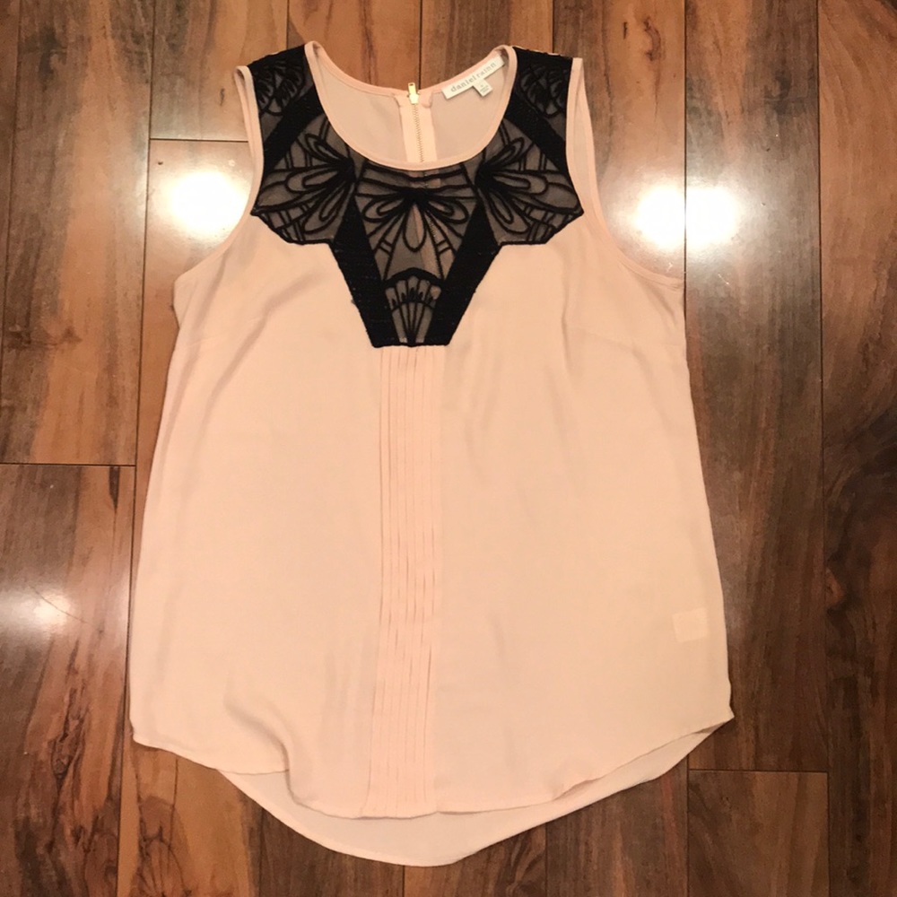 DANIEL RAINN blush tank blouse